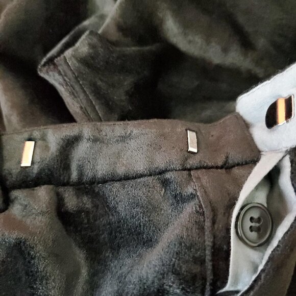 Swildens XXX Cropped Velour High Waist Black Pants - Picture 7 of 7